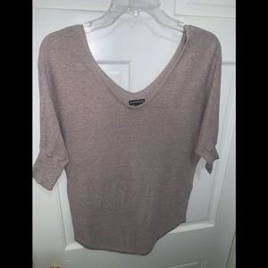 Express Pink Slight Metallic Top